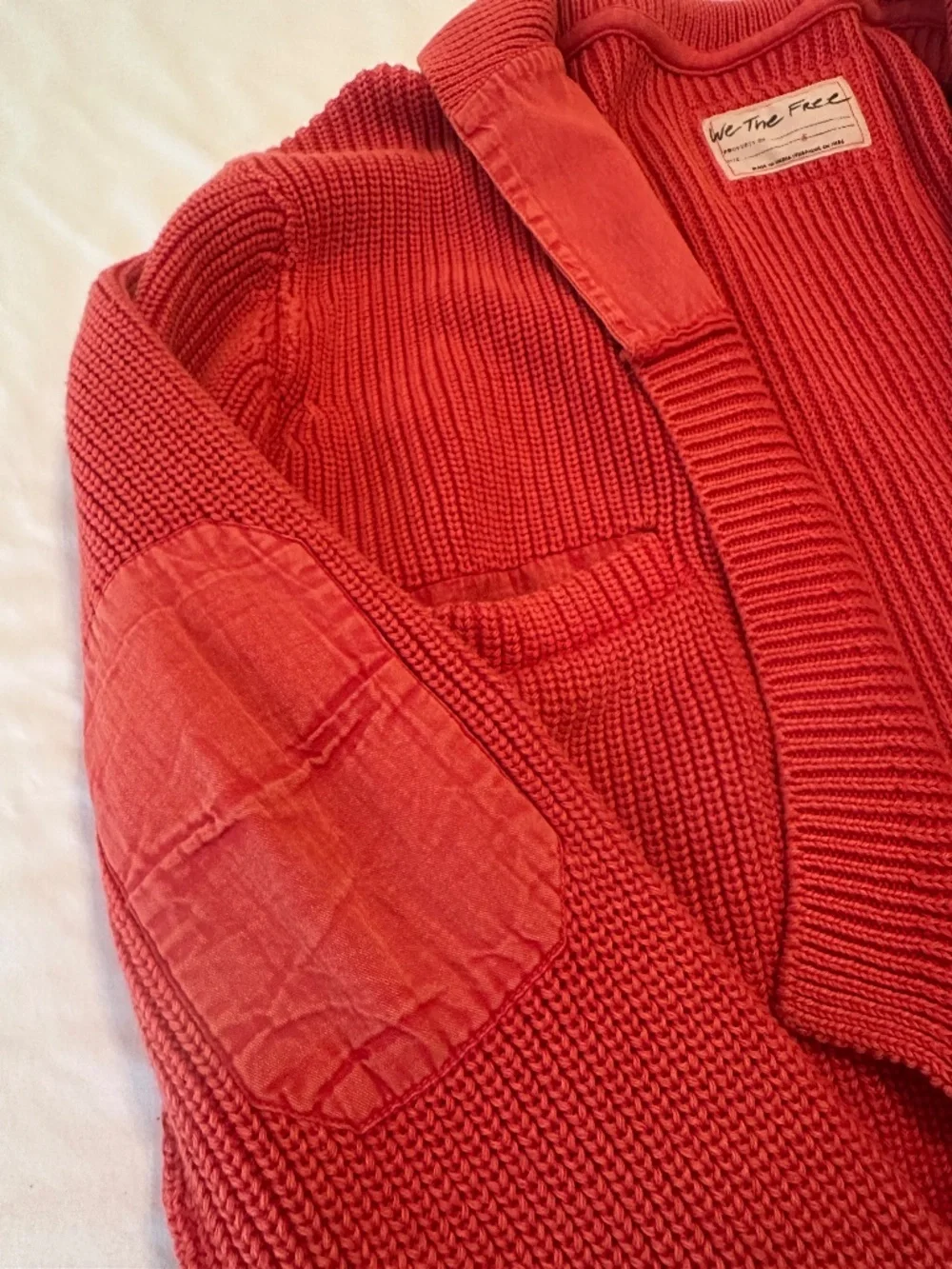 We The Free  FreePeople Orange Cardigan SZ Small